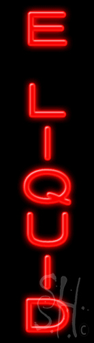 N102-1113-clear 8 x 29 in. E-Liquid Clear Backing Neon Sign, Red