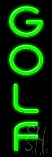 N102-1118-clear 8 x 24 in. Golf Clear Backing Neon Sign, Green