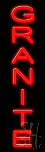 N102-1119-clear 8 x 27 in. Granite Clear Backing Neon Sign, Red