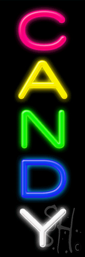 N102-1100-clear Multicolor Candy Clear Backing Neon Sign - 8 x 24 in.