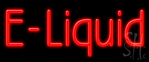 N102-1049-clear Red E Liquid Clear Backing Neon Sign - 10 x 24 in.