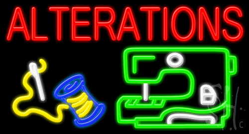 N102-0845-clear Multicolor Alterations Clear Backing Neon Sign - 20 x 37 in.