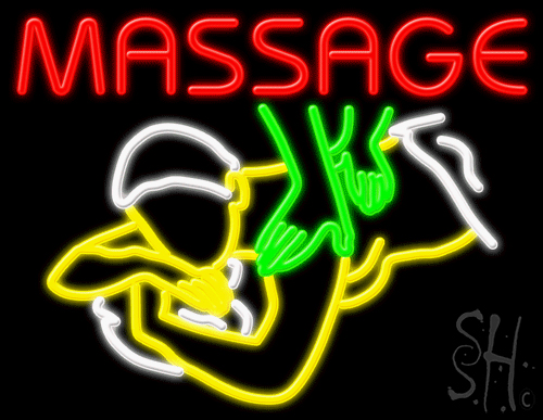 N102-0938-clear Multicolor Massage Clear Backing Neon Sign - 24 x 31 in.