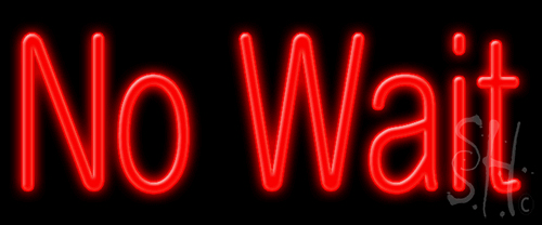N102-1066-clear Red No Wait Clear Backing Neon Sign - 10 x 24 in.