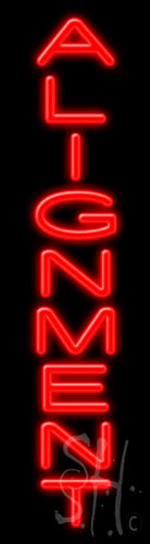 N102-1087-clear Red Alignment Clear Backing Neon Sign - 29 x 8 in.