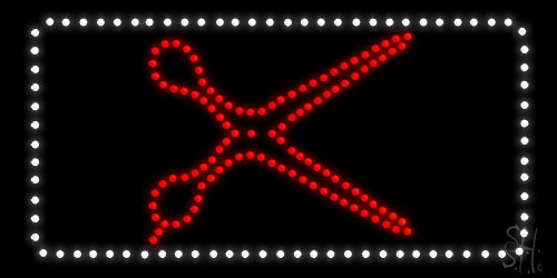 L-HST0030S Scissor Animated Led Sign 12" x 24"