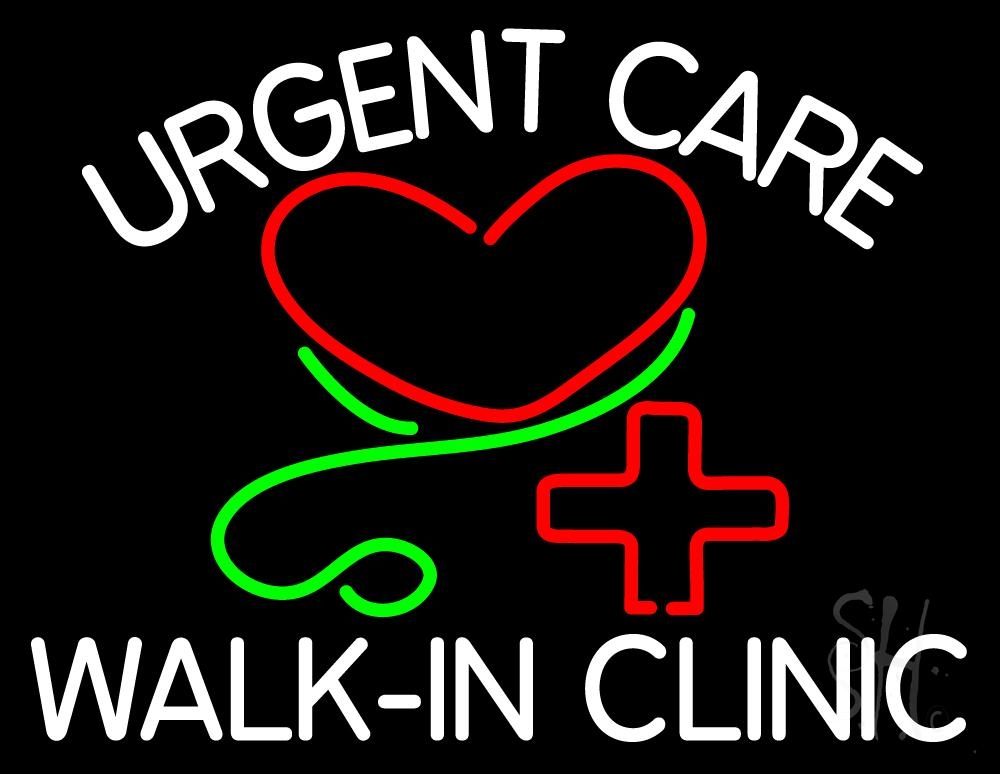 Everything Neon N105-2364 Urgent Care Walk In Clinic LED Neon Sign 15 x 19 - inches -  The Sign Store