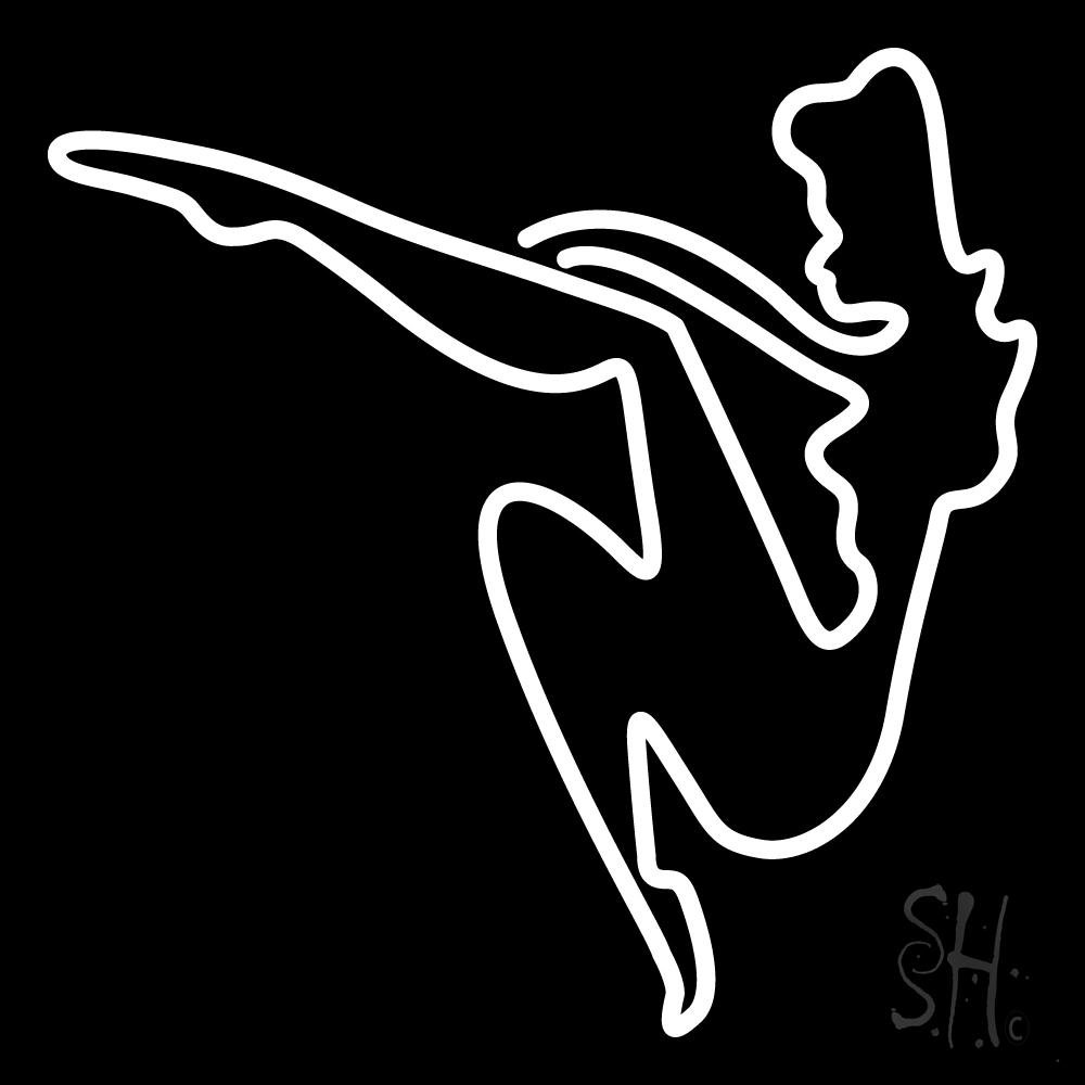 Everything Neon N105-2423 Strip Girl LED Neon Sign 16 x 16 - inches