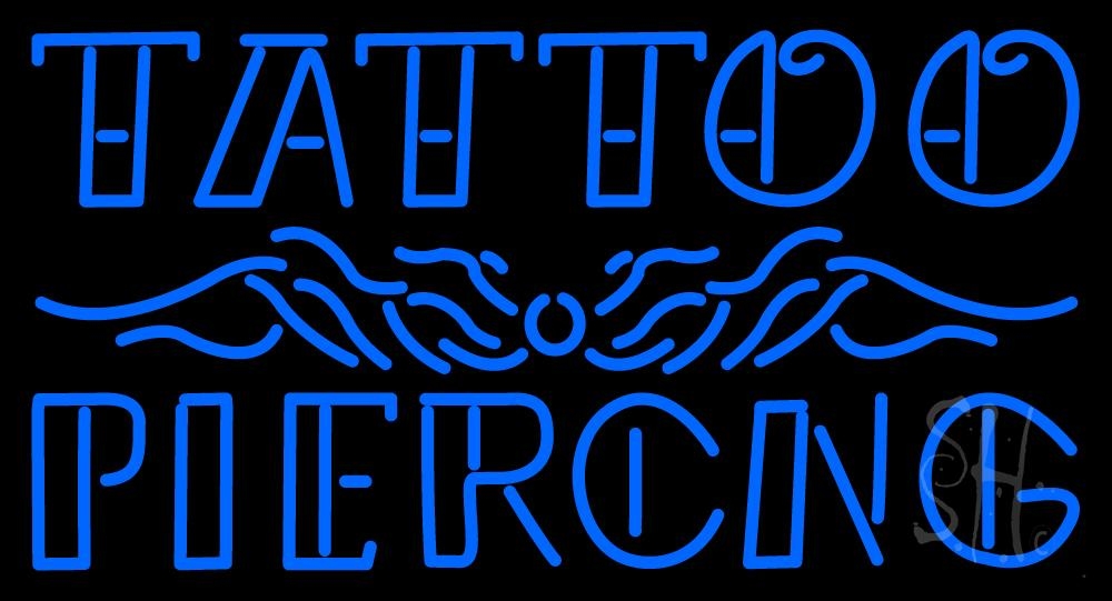 Everything Neon  Tattoo Piercing LED Neon Sign 13 x 24  inches