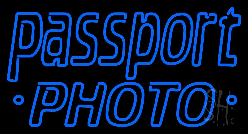 Everything Neon N105-6807 Blue Passport LED Neon Sign 13 x 24 - inches -  The Sign Store