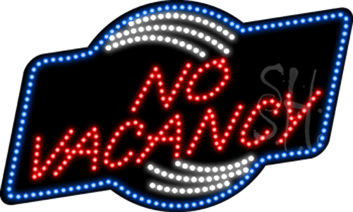 18 x 30 x 1 in. No Vacancy Animated LED Sign - Blue, Red & White -  Altruismo, AL1750218