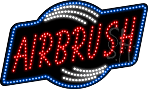 18 x 30 x 1 in. Airbrush Animated LED Sign - Blue, Red & White -  Altruismo, AL2092632
