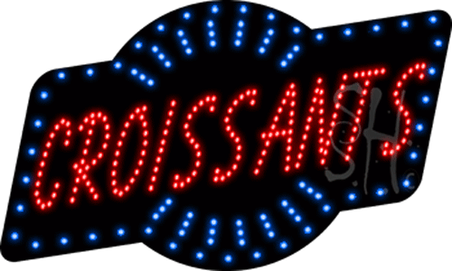 18 x 30 x 1 in. Croissants Animated LED Sign - Blue, Red & White -  Altruismo, AL1750232