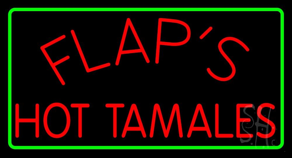 Everything Neon N105-2161 Flaps Hot Tamales LED Neon Sign 13 x 24 - inches -  The Sign Store