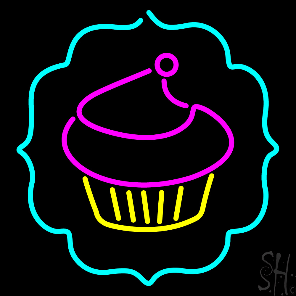 Everything Neon N500-0395 Cupcake Logo LED Neon Sign 16 x 16 - inches