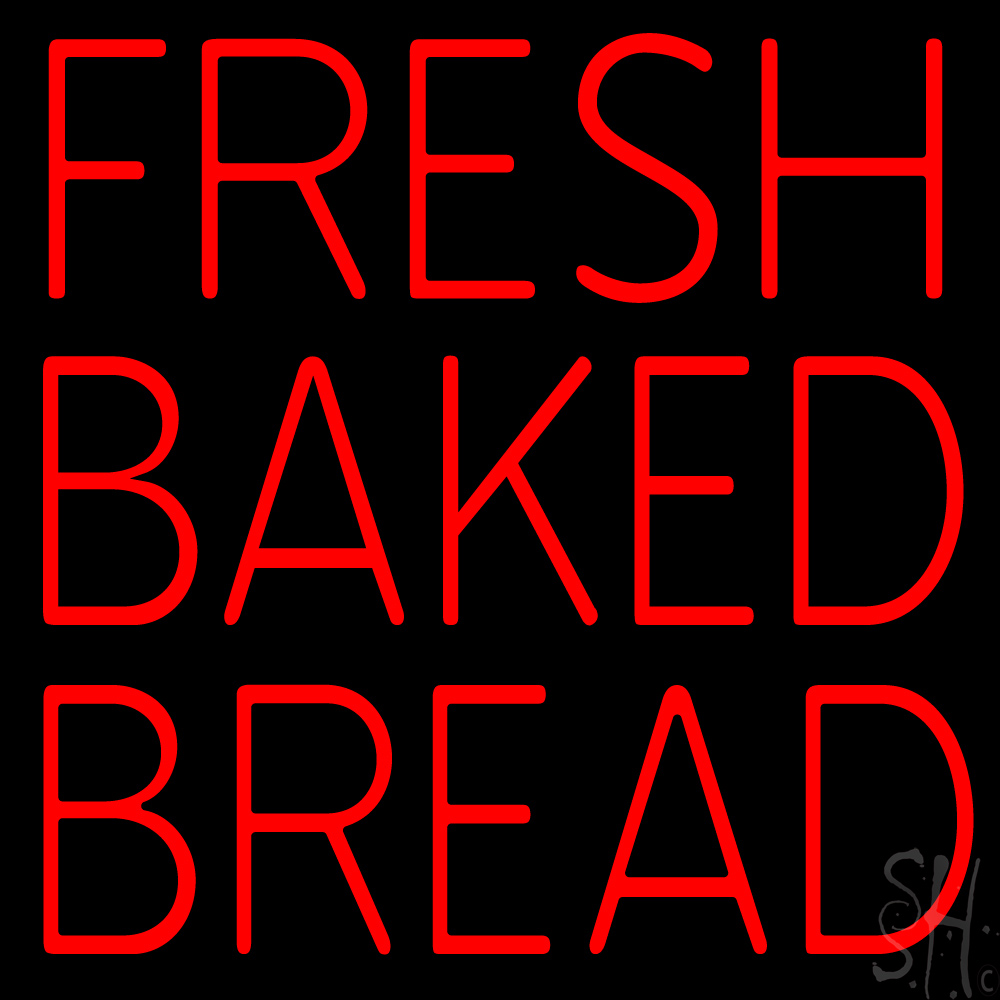 Everything Neon  Red Fresh Baked Bread LED Neon Sign 16 x 16 - inches
