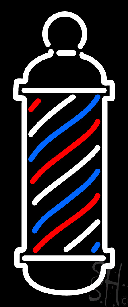 Everything Neon  Barber Pole Logo LED Neon Sign 6 x 15 - inches