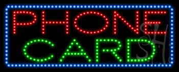 Everything Neon  Phone Card Animated LED Sign 13" Tall x 32" Wide x 1" Deep