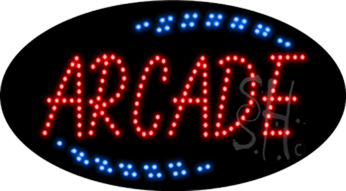 Everything Neon L100-7351 Arcade Animated LED Sign 15" Tall x 27" Wide x 1" Deep -  The Sign Store