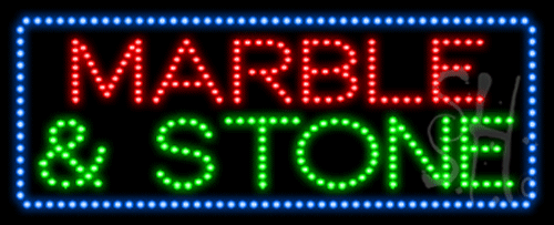 Everything Neon L100-9057 Marble and Stone Animated LED Sign 13" Tall x 32" Wide x 1" Deep -  The Sign Store