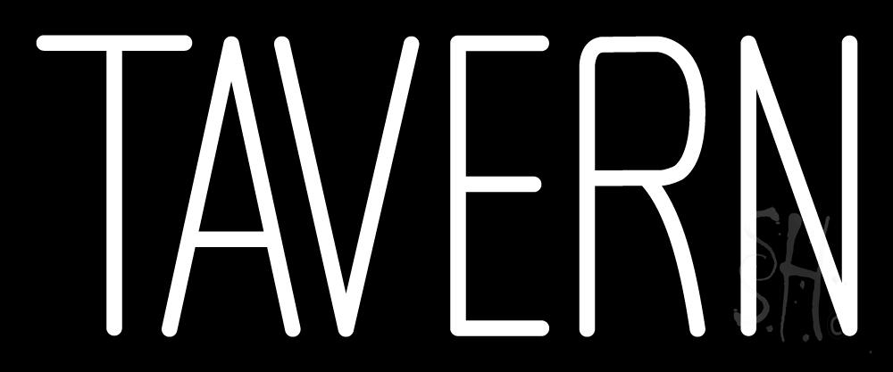 Everything Neon  White Tavern 2 LED Neon Sign 6 x 15 - inches