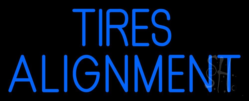 Everything Neon N105-5633 Blue Tires Alignment LED Neon Sign 10 x 24 - inches -  The Sign Store