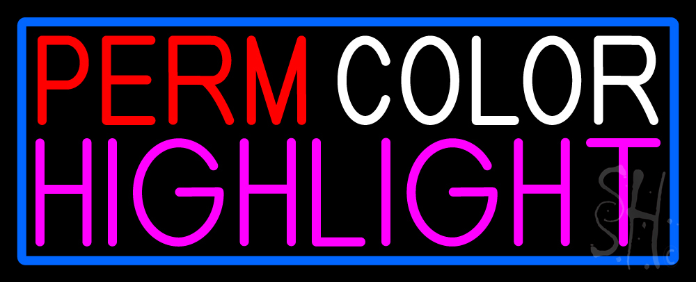 N105-15863-clear Perm Color Highlight Clear Backing Neon Sign - Red, White, Pink & Blue - 13 in. Tall x 32 in. Wide