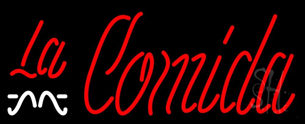 N105-2108-clear La Comida Clear Backing Neon Sign - Red & White - 13 in. Tall x 32 in. Wide