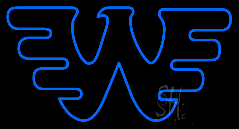 Waylon Jennings Clear Backing Neon Sign - Blue - 20 in. Tall x 37 in. Wide