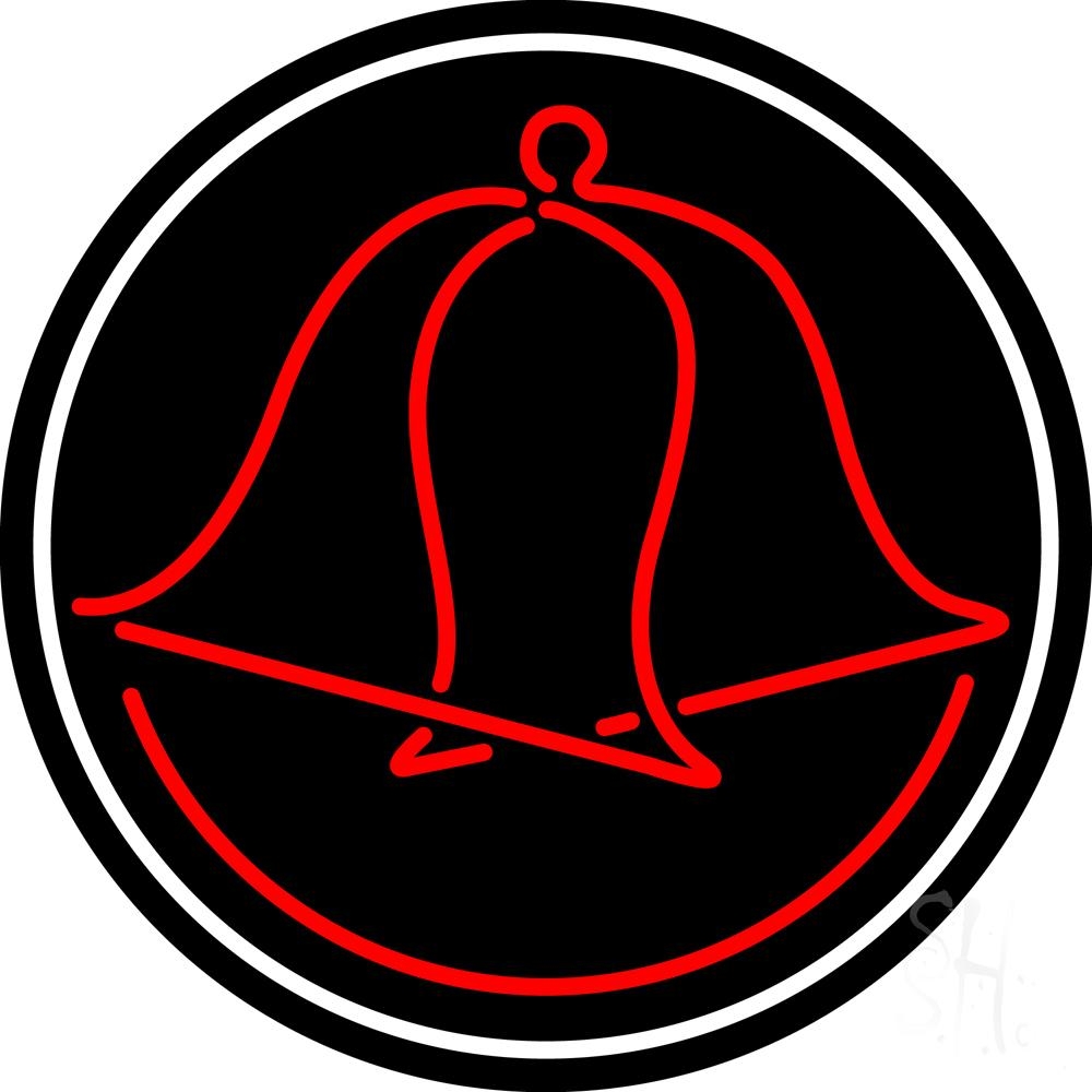 N105-5191-clear Circle Wedding Bell Logo Clear Backing Neon Sign - Red & White - 26 in. Tall x 26 in. Wide