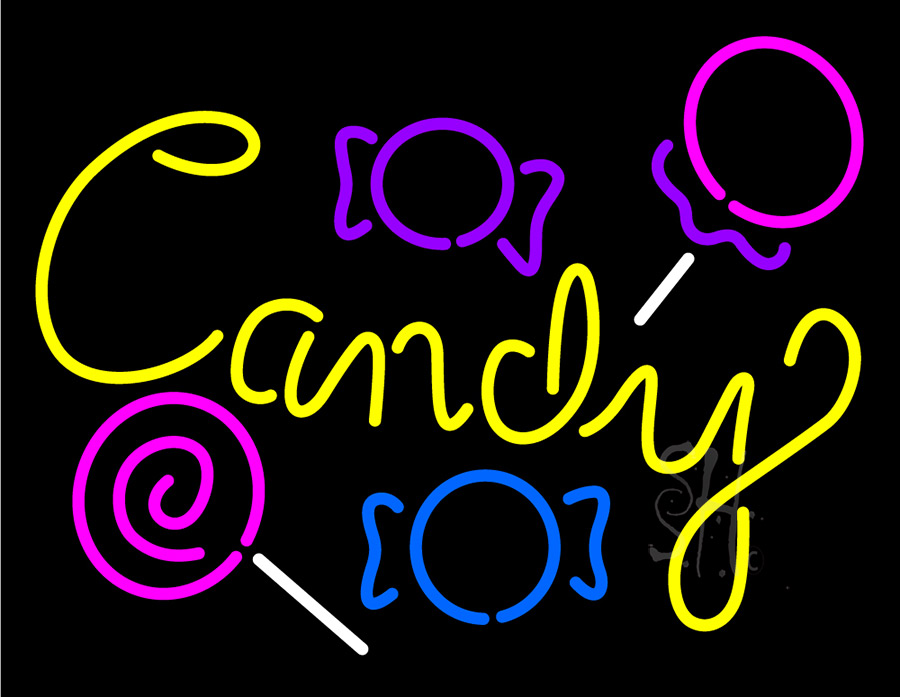N106-1065-clear Candy Clear Backing Neon Sign - Multi Color - 24 in. Tall x 31 in. Wide