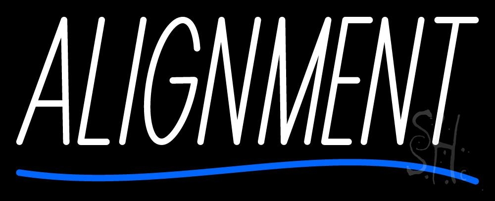 N105-5598-clear Alignment Clear Backing Neon Sign - White & Blue - 13 in. Tall x 32 in. Wide