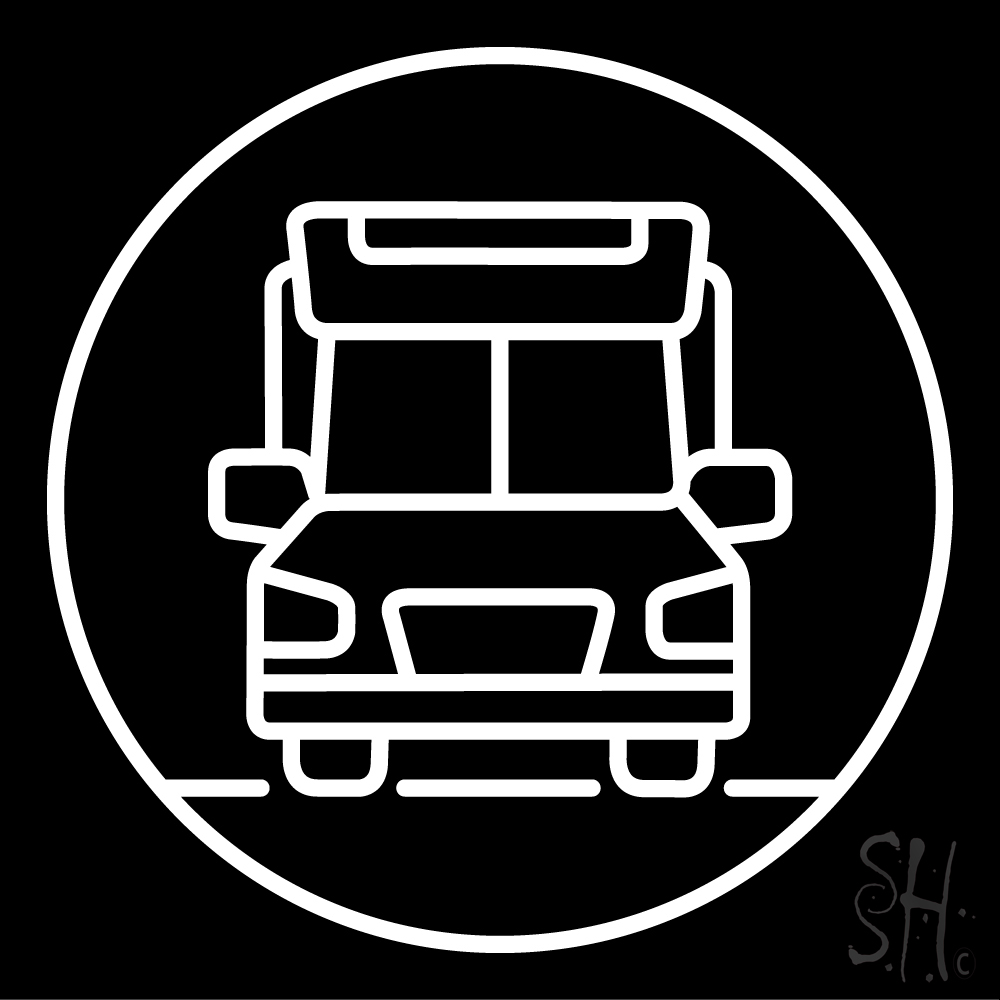N105-20408-clear Camper Front Clear Backing Neon Sign - White - 24 in. Tall x 24 in. Wide