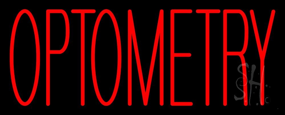N105-2357-clear Red Optometry Clear Backing Neon Sign - 13 in. Tall x 32 in. Wide
