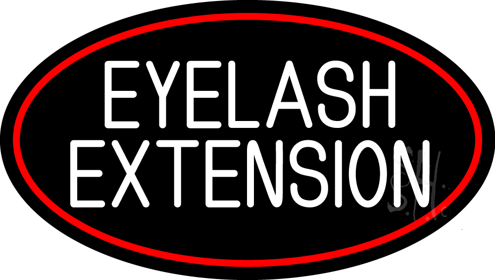 N105-15438-clear Eyelash Extension Clear Backing Neon Sign - Red & White - 17 in. Tall x 30 in. Wide
