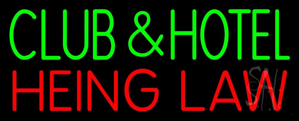 N105-2835-clear Club & Hotel Bar Clear Backing Neon Sign - Red & Green - 13 in. Tall x 32 in. Wide