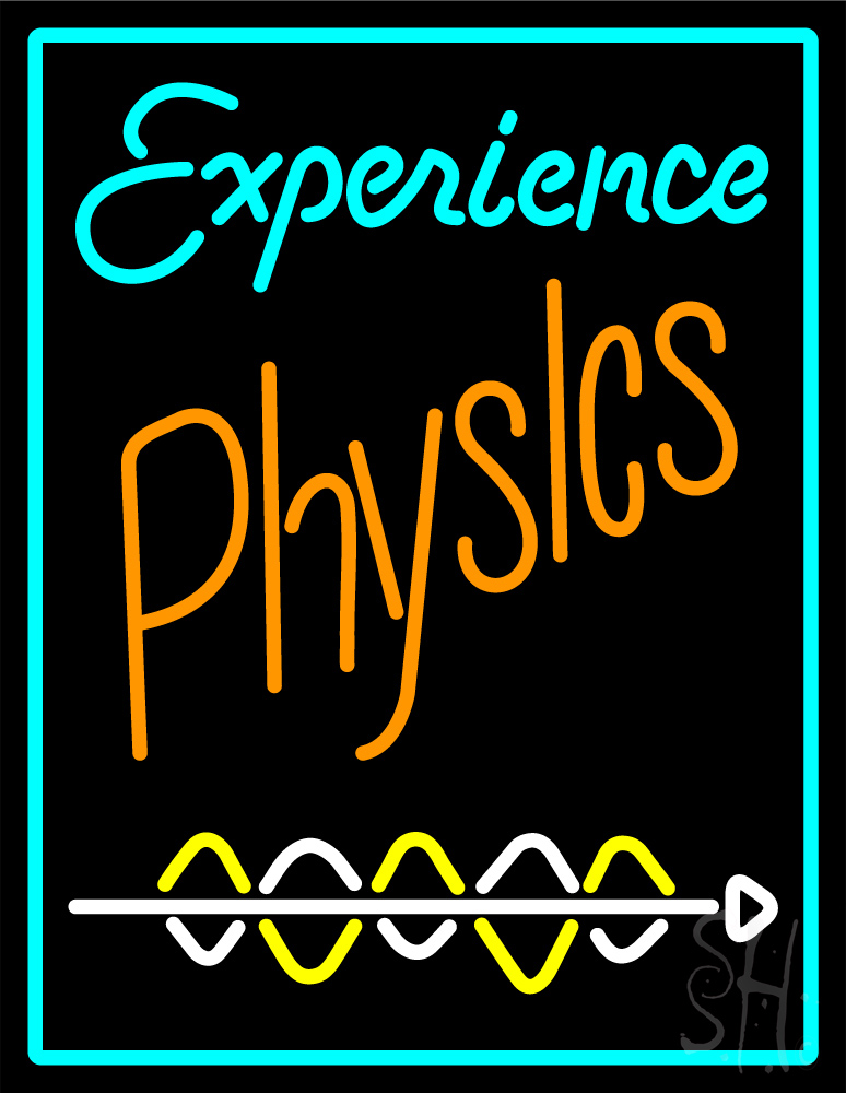 N105-17600-clear Experience Phyysics Clear Backing Neon Sign - Multi Color - 31 in. Tall x 24 in. Wide