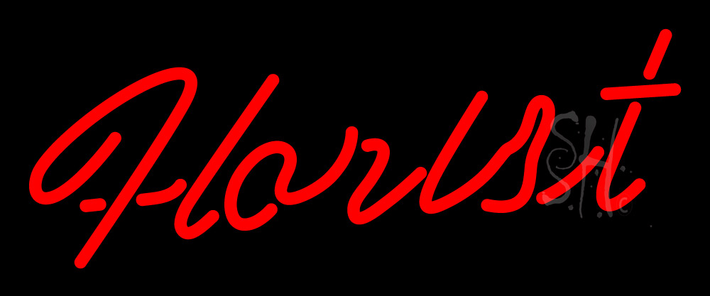 N105-1732-clear Cursive Red Florist Clear Backing Neon Sign - Red - 10 in. Tall x 24 in. Wide