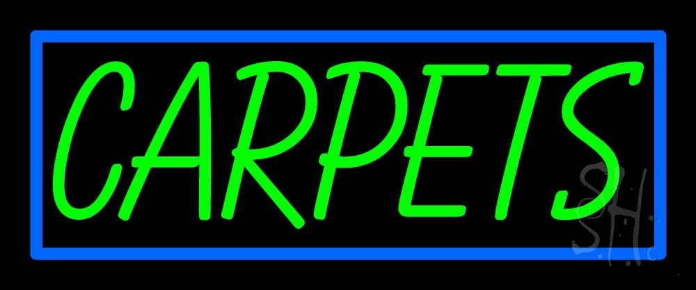 N105-2761-clear Carpet 3 Clear Backing Neon Sign - Green & Blue - 10 in. Tall x 24 in. Wide