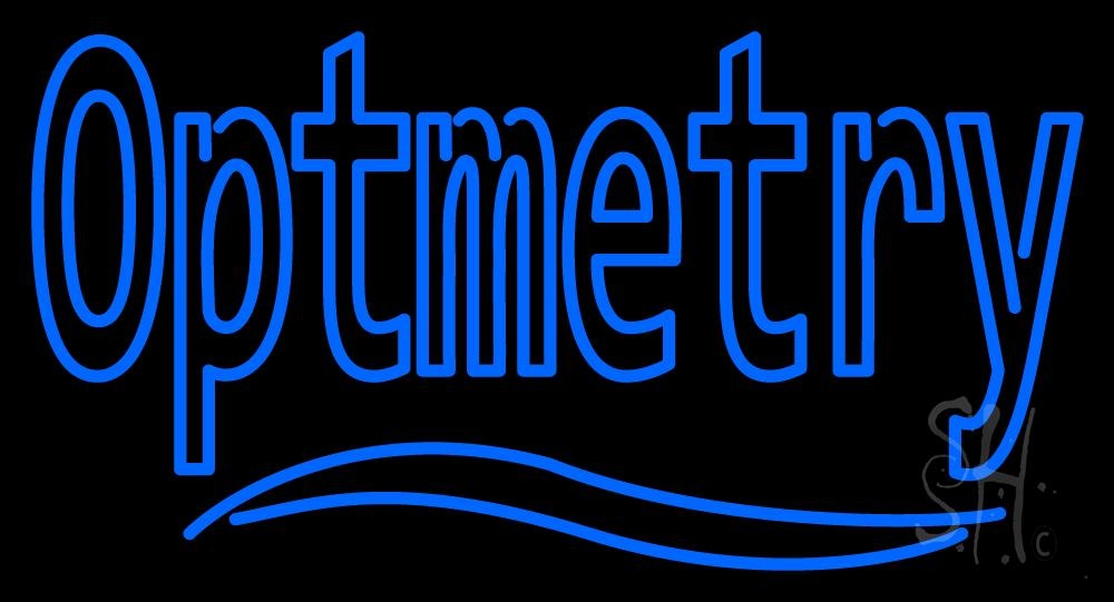 N105-2352-clear Optometry Clear Backing Neon Sign - Blue - 20 in. Tall x 37 in. Wide