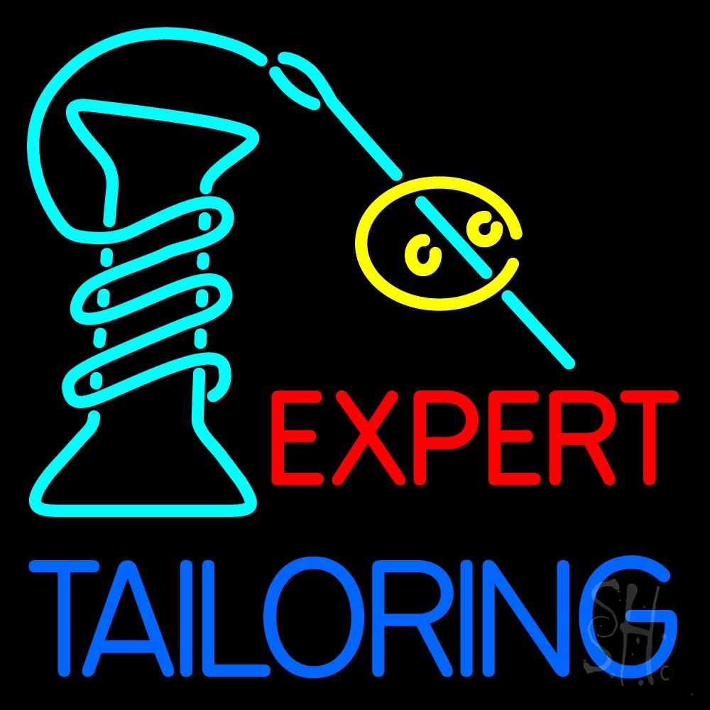 N105-1633-clear Expert Tailoring Clear Backing Neon Sign - Turquoise, Yellow, Red & Blue - 24 in. Tall x 24 in. Wide