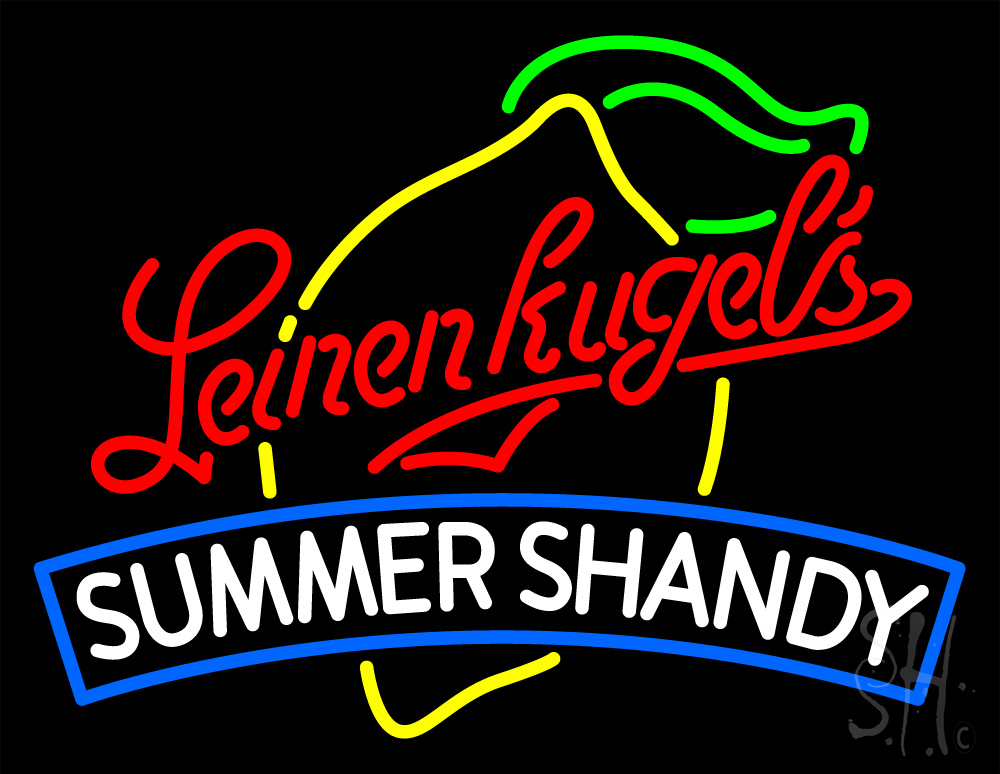 N105-17933-clear Leinenkugels Summer Shandy Clear Backing Neon Sign - Multi Color - 24 in. Tall x 31 in. Wide