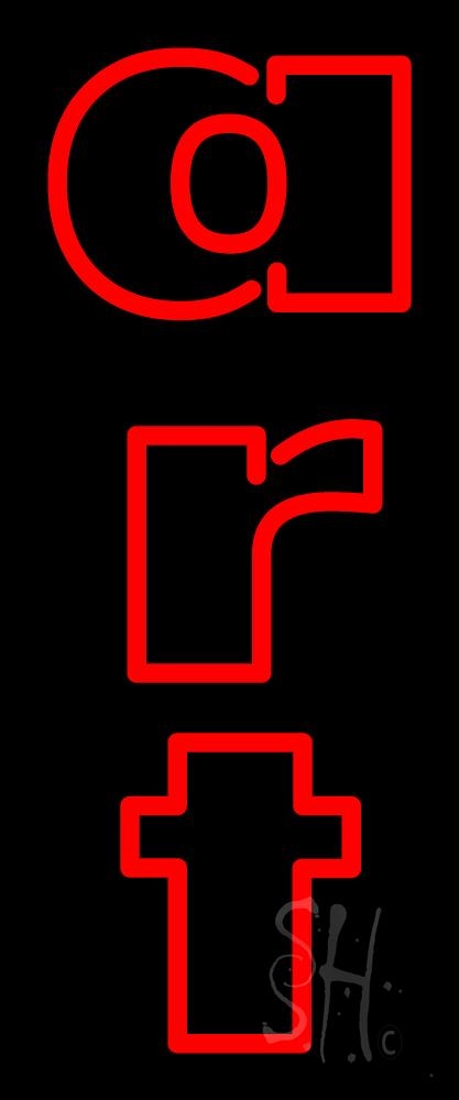 N105-6671-clear Red Double Stroke Art 4 Clear Backing Neon Sign - 24 in. Tall x 10 in. Wide