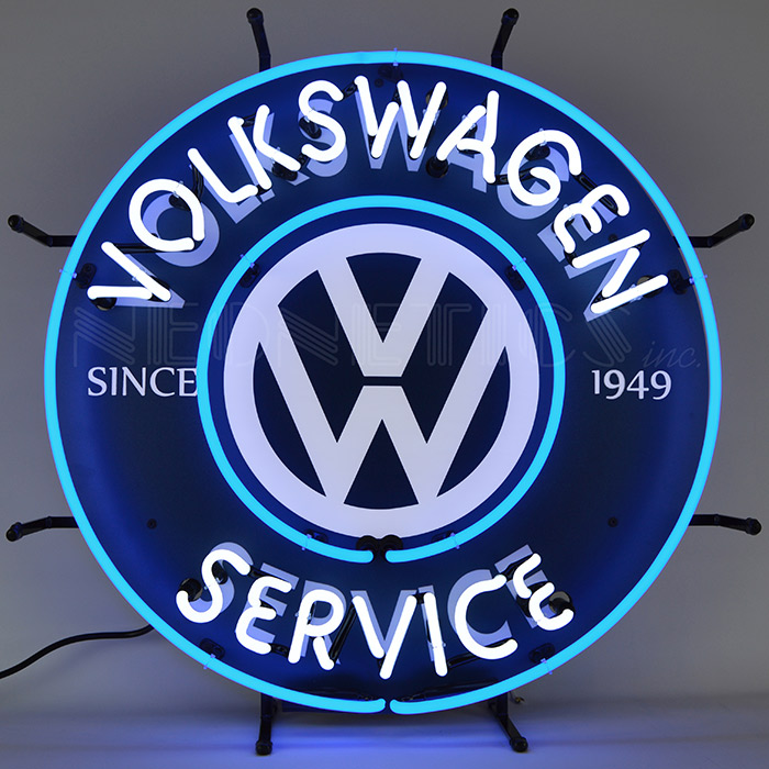 Volkswagen Service Neon Sign 24" x 24" x 4"