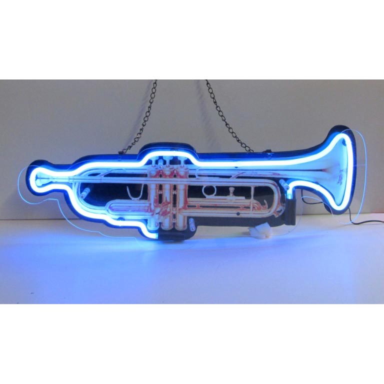 9 x 24 x 3 in. Trumpet Shaped Neon Sign