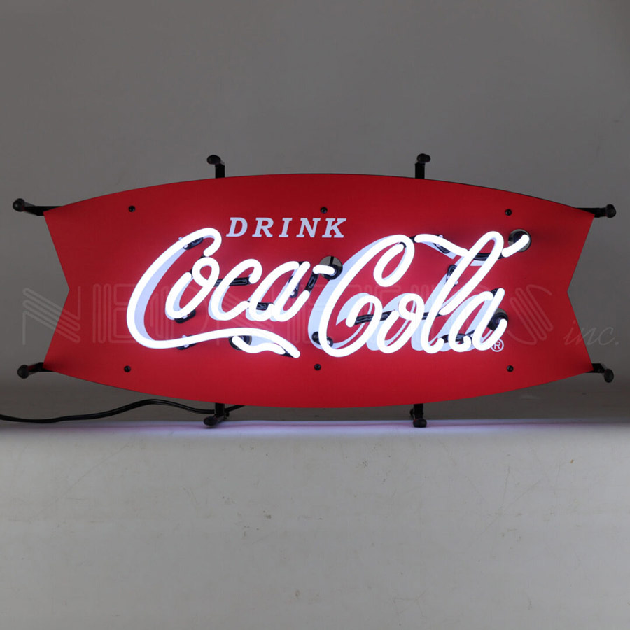 Coca-cola Fishtail Junior Neon Sign 24" x 11" x 4"