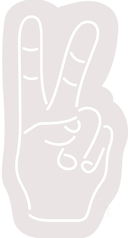 Picture of Everything Neon ENQ-60137 Peace Contoured Clear Backing LED Neon Sign 24 x 13 - inches
