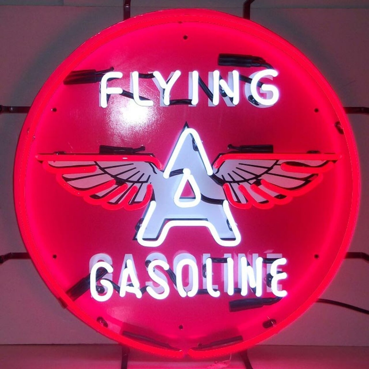 Flying a Gasoline Neon Sign 24" Tall x 24" Wide x 4" Deep