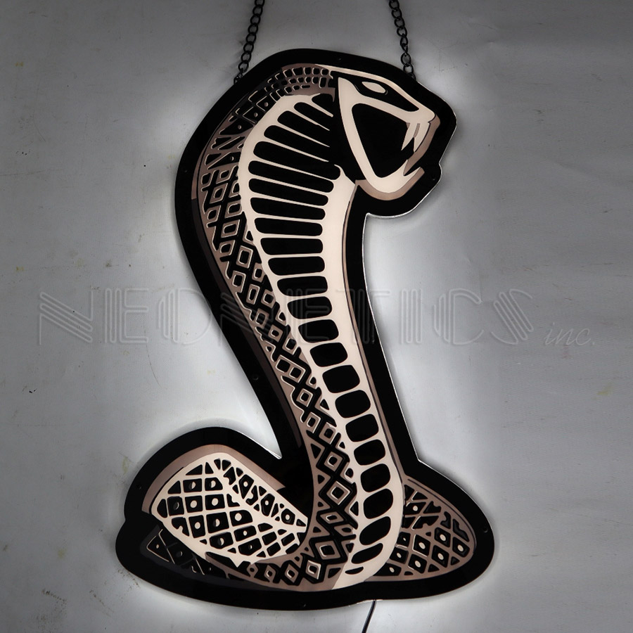 NV-700-0285 Slim Led - Ford Snake Slim Led Sign 13" x 20" x 4"