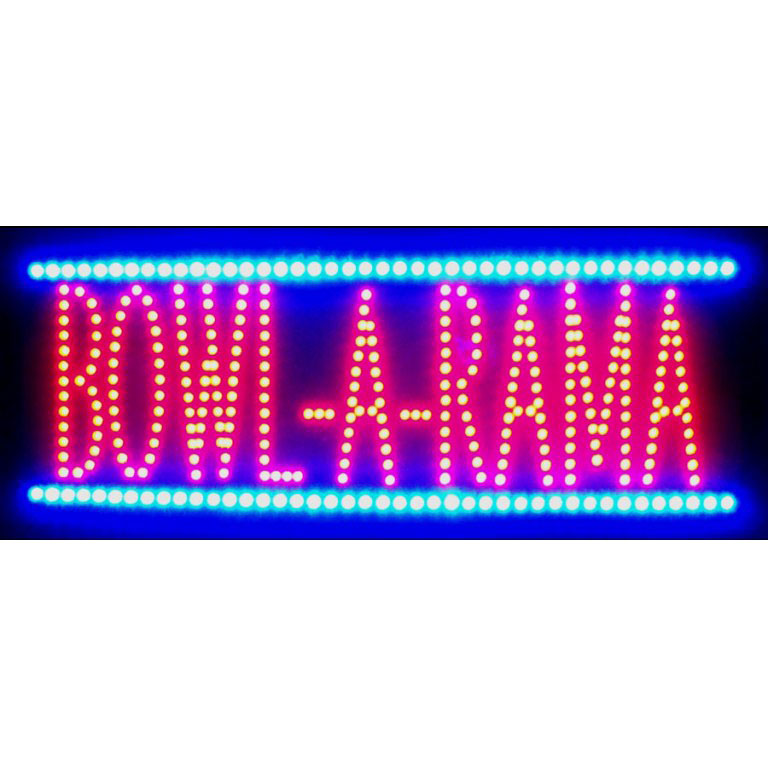 Bowl-a-rama Led Sign 11" Tall x 28" Wide x 1" Deep